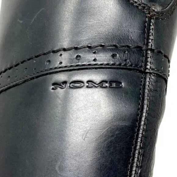 NOME Black Portugal Leather Knee High Zip Cap-Toe Boots - Size 6.5 EU 37 - Picture 6 of 8